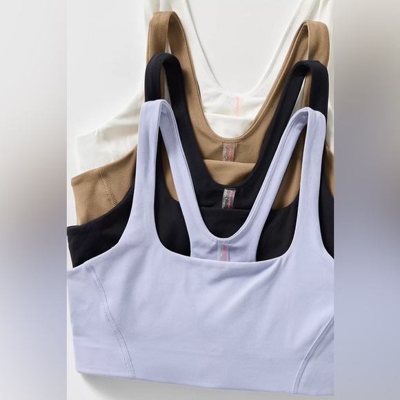 NWT Free People Never Better Square Neck Sports Bra in Platinum Lilac Purple - Picture 2 of 8